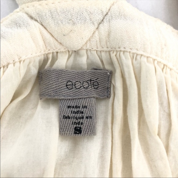 Ecote Urban Outfitters Off-white Bay Frock Dress Embroidered NWT size small - Picture 3 of 10